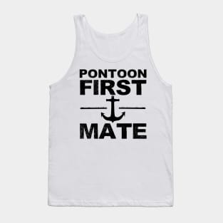 Pontoon First Mate Pontooning Boating Boat River Life Tank Top
